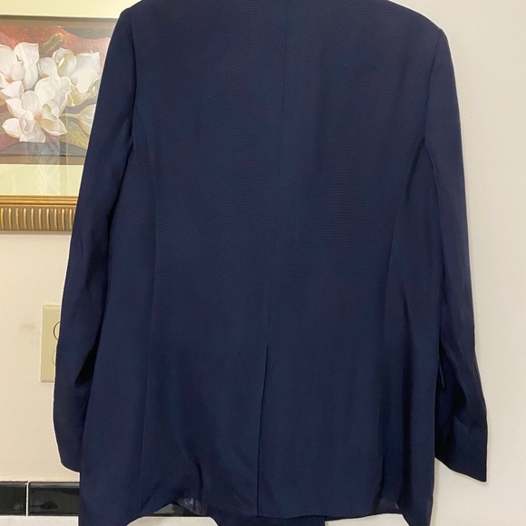 NWTTed Baker Oversized Blue Arval Relaxed Peaked Lapel Db Blazer - Size 8 - Picture 15 of 16